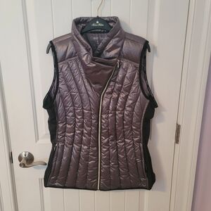 Calvin Klein Performance Premium Down Puffer Vest Grey Silver Black XL